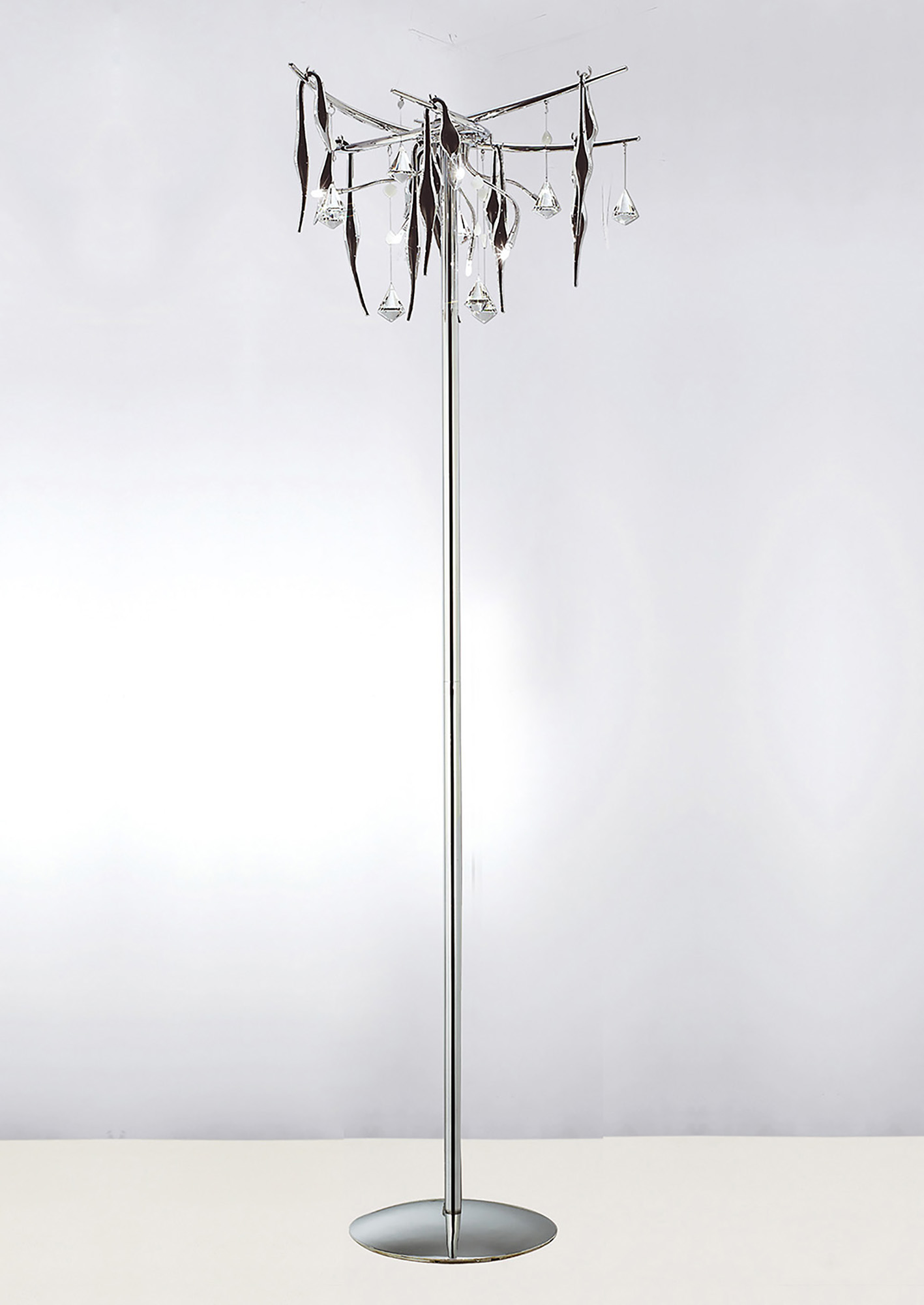 IL50418  Cygnet Crystal 170cm Floor Lamp 6 Light (15kg)